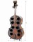 Decorative 10 Bottle Wooden Cello Shaped Wine Rack 53 Inch Floor Violin